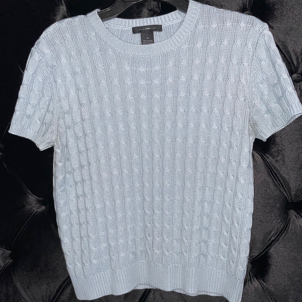 Cable knit sweater tee